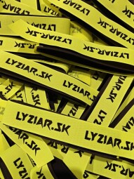 PÁSKA NA LYŽE LYZIAR.SK ŽLTÁ 4CM