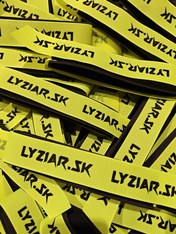 PÁSKA NA LYŽE LYZIAR.SK ŽLTÁ 4CM