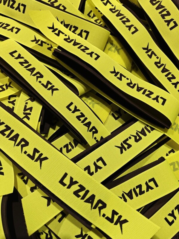 PÁSKA NA LYŽE LYZIAR.SK ŽLTÁ 4CM